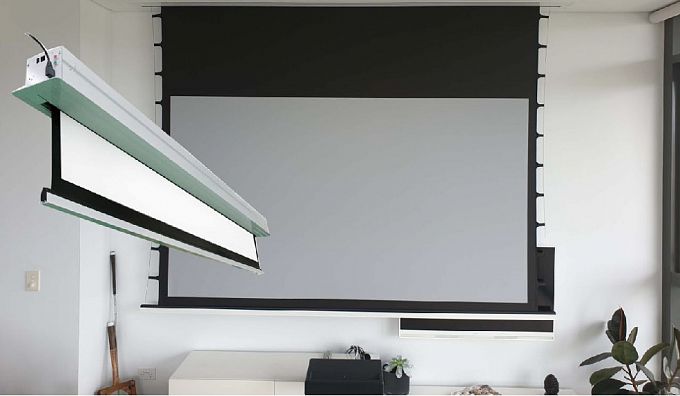 Экран встраиваемый в потолок обратной проекции Global Screens Intelligent HomeScreen ICL1-130 162*288 Rear Grey