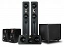 Комплект домашнего кинотеатра Aperion Audio Novus N5T (N5T+N5C+NSS+Bravus II 10D) Black Stealth 5.1