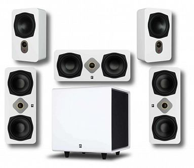 Комплект домашнего кинотеатра Aperion Audio Novus N6SC (N6SC+N6SR+Bravus II 10D) Pure White 5.1