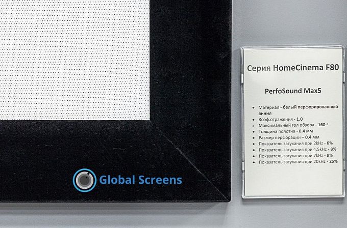 Звукопрозрачный экран на раме Global Screens HomeCinema F80-200 249*443 PerfoSound Max5