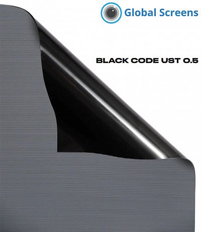 Моторизованный напольный ALR экран Global Screen OFM-100 124*221 Black Code UST 0.5 Perfo