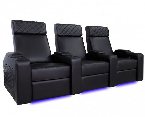 Комплект из 3-х моторизированных кресел-реклайнеров 7Seats Forza Comfort Edition (4 подлокотника) 100% кожа