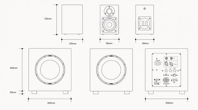 Комплект акустики для домашнего кинотеатра Starke Sound Lumi 5.1 white